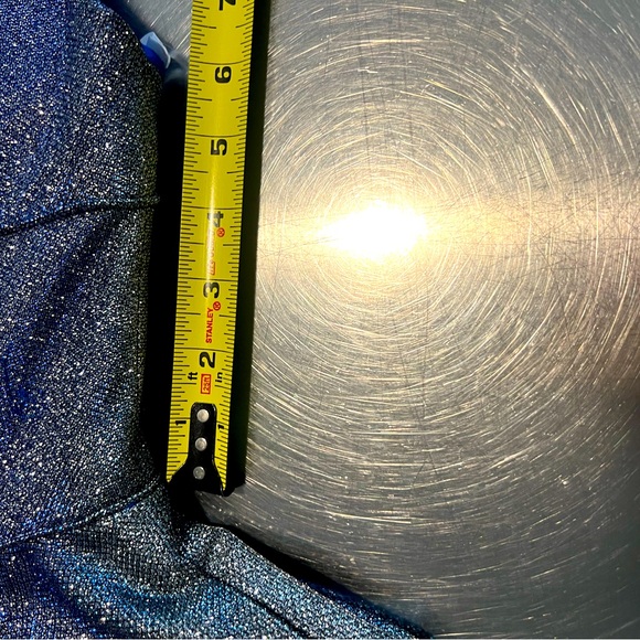 NWT Sherri Hill shimmery Blue party dress- fit and flare. Size 0 - Picture 13 of 14